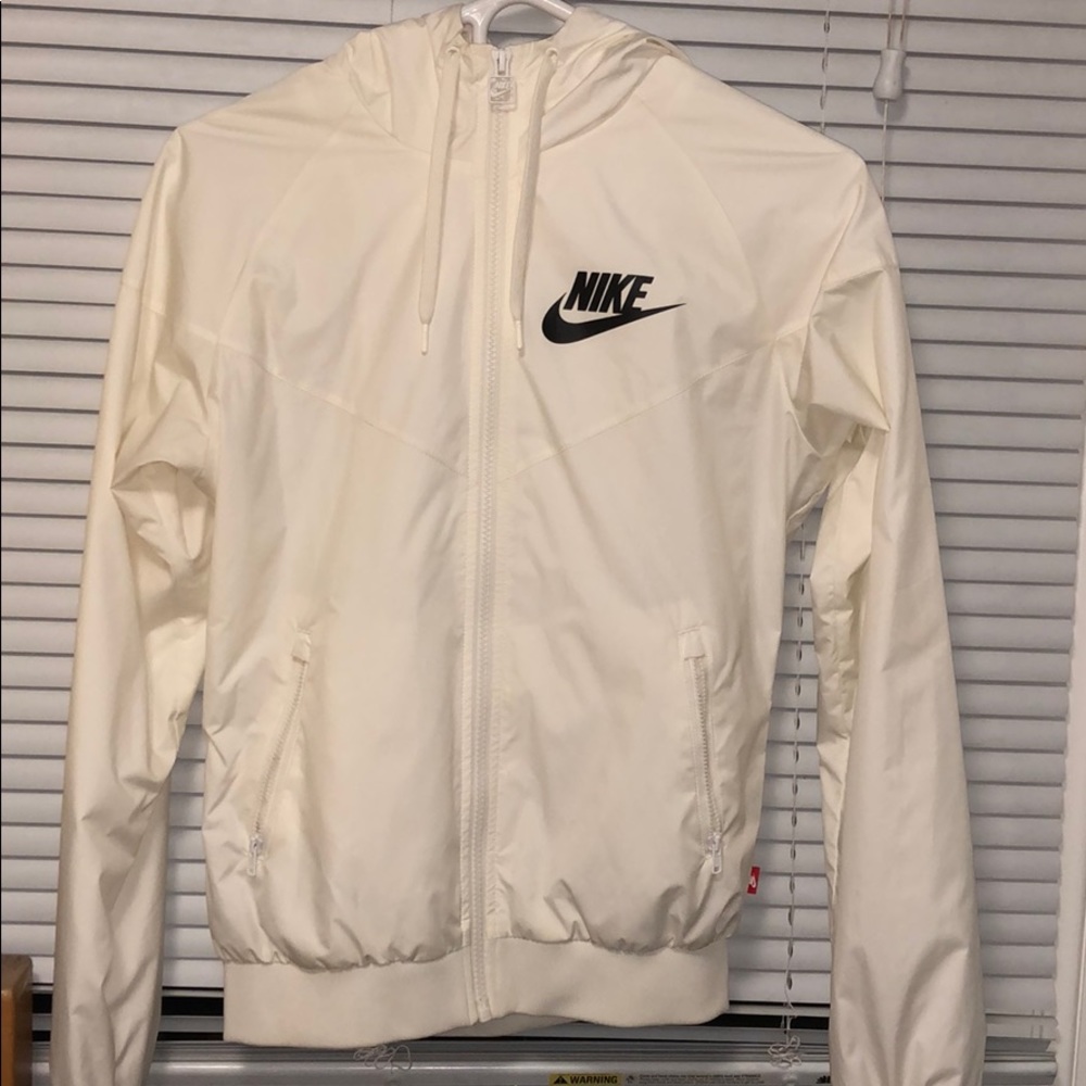 Nike White Windbreaker
